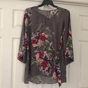 Faux wrap blouse
